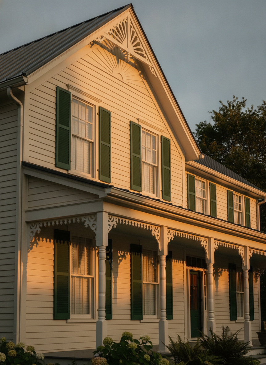 Clifton Victorian porch and trim restored by Virginia Exteriors